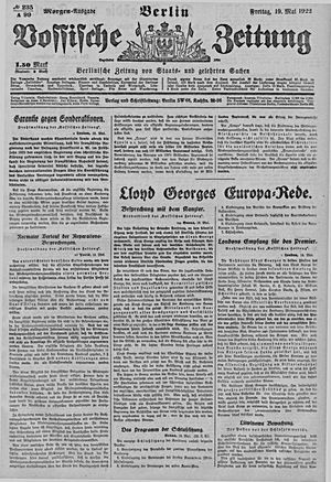 Vossische Zeitung vom 19.05.1922
