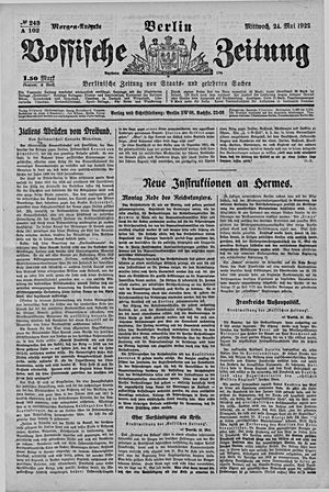 Vossische Zeitung vom 24.05.1922