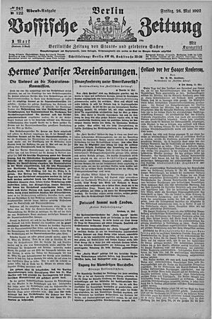 Vossische Zeitung vom 26.05.1922