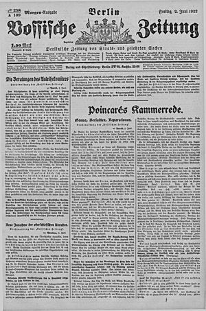Vossische Zeitung vom 02.06.1922