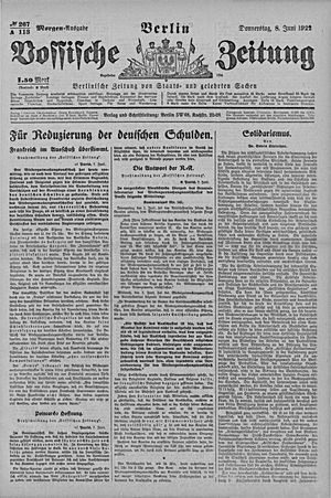 Vossische Zeitung vom 08.06.1922