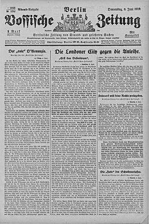 Vossische Zeitung vom 08.06.1922