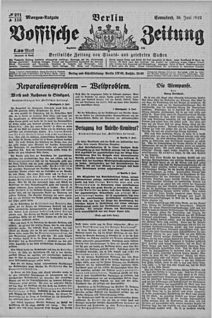 Vossische Zeitung vom 10.06.1922