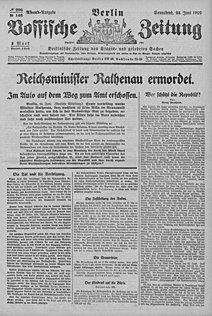 Vossische Zeitung vom 24.06.1922