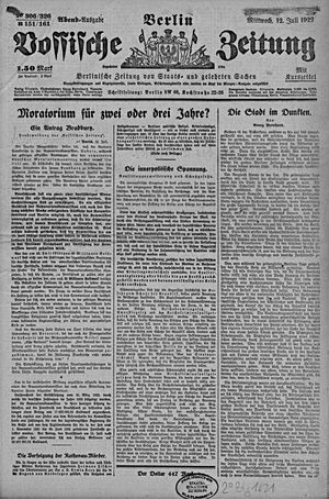 Vossische Zeitung vom 12.07.1922