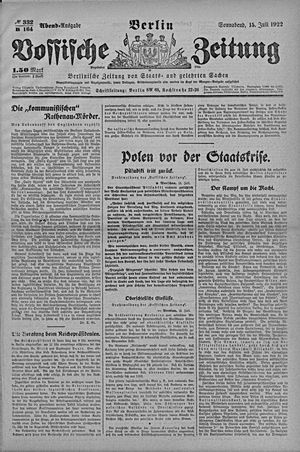 Vossische Zeitung vom 15.07.1922