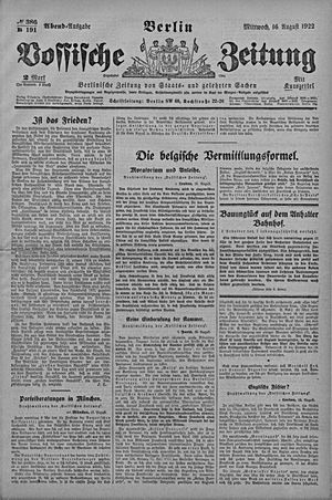 Vossische Zeitung vom 16.08.1922