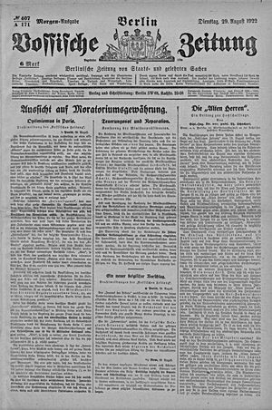 Vossische Zeitung vom 29.08.1922