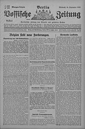 Vossische Zeitung vom 13.09.1922