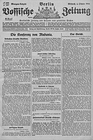 Vossische Zeitung vom 04.10.1922