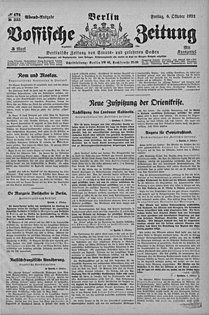 Vossische Zeitung vom 06.10.1922