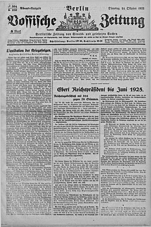 Vossische Zeitung vom 24.10.1922