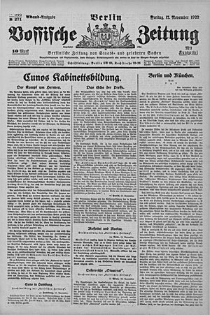 Vossische Zeitung vom 17.11.1922