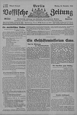 Vossische Zeitung vom 20.11.1922