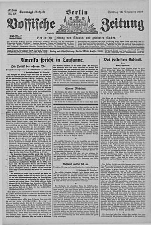 Vossische Zeitung vom 26.11.1922
