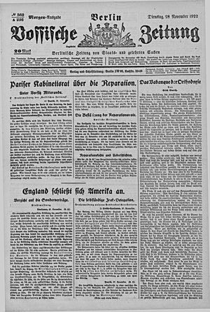 Vossische Zeitung vom 28.11.1922