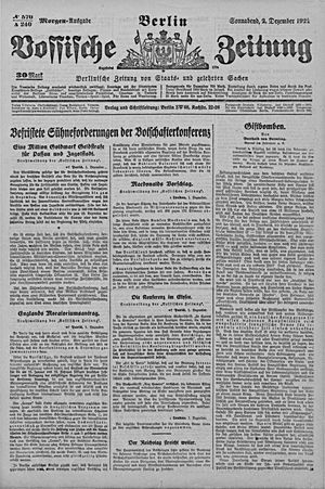 Vossische Zeitung vom 02.12.1922