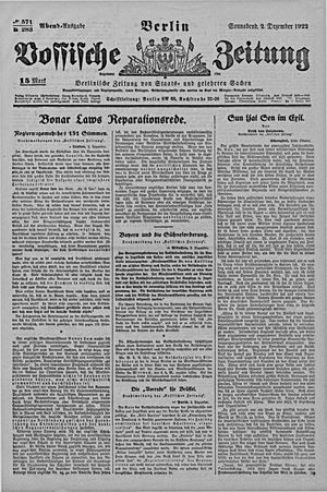 Vossische Zeitung vom 02.12.1922