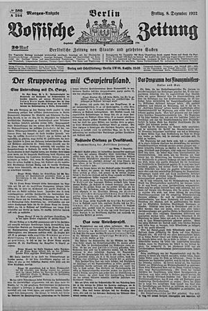 Vossische Zeitung vom 08.12.1922