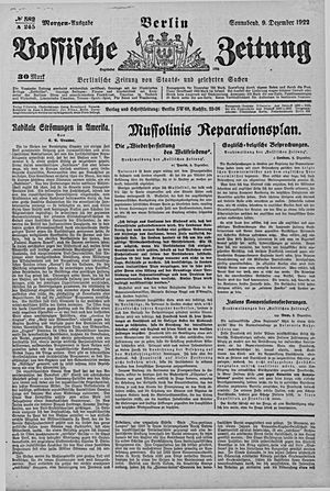 Vossische Zeitung on Dec 9, 1922