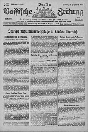 Vossische Zeitung vom 11.12.1922