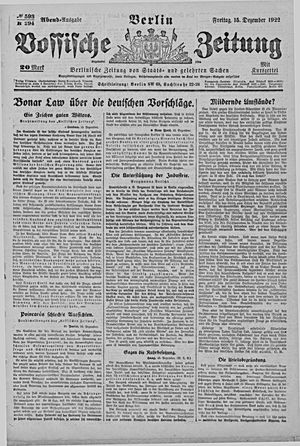 Vossische Zeitung vom 15.12.1922
