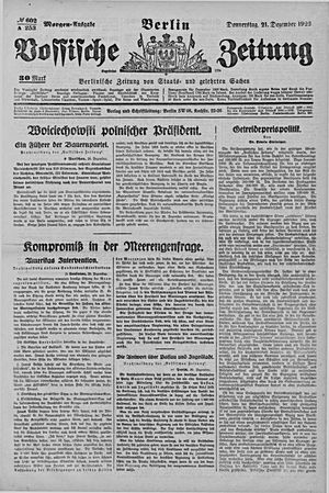 Vossische Zeitung vom 21.12.1922