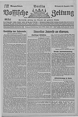 Vossische Zeitung vom 27.12.1922