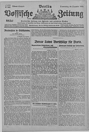 Vossische Zeitung vom 28.12.1922