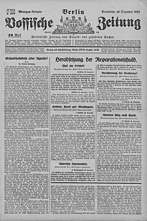Vossische Zeitung vom 30.12.1922