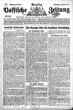 Vossische Zeitung vom 02.01.1923
