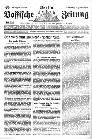 Vossische Zeitung vom 04.01.1923