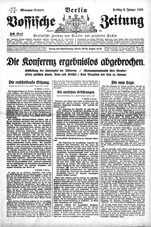Vossische Zeitung vom 05.01.1923