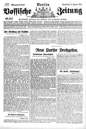 Vossische Zeitung vom 06.01.1923