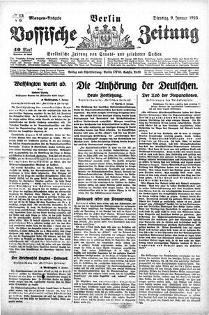 Vossische Zeitung vom 09.01.1923