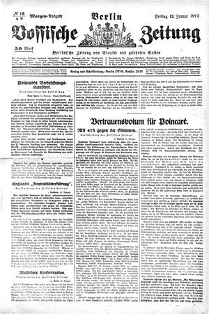 Vossische Zeitung on Jan 12, 1923