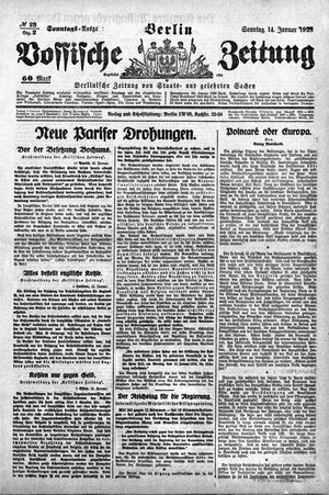 Vossische Zeitung vom 14.01.1923