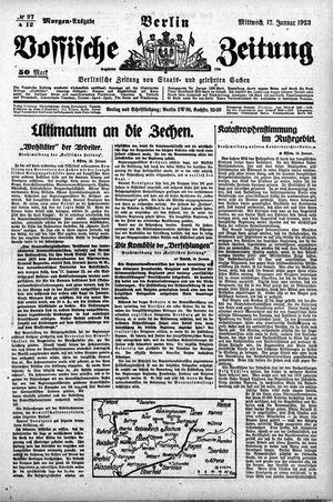 Vossische Zeitung on Jan 17, 1923