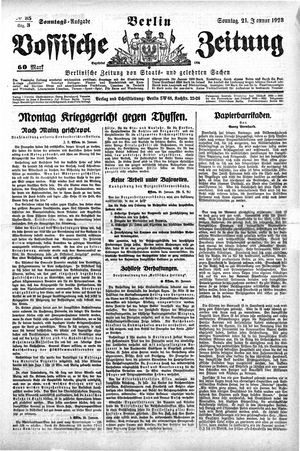Vossische Zeitung vom 21.01.1923
