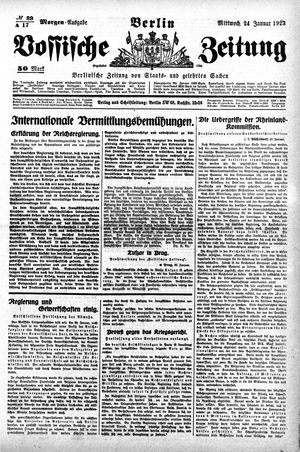 Vossische Zeitung vom 24.01.1923