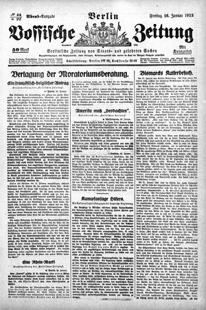 Vossische Zeitung vom 26.01.1923