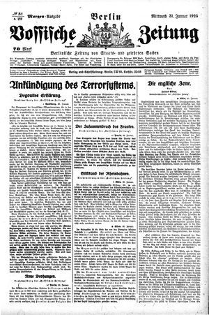 Vossische Zeitung vom 31.01.1923