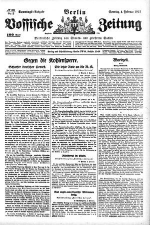 Vossische Zeitung vom 04.02.1923