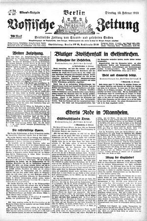 Vossische Zeitung vom 13.02.1923