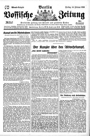 Vossische Zeitung vom 16.02.1923