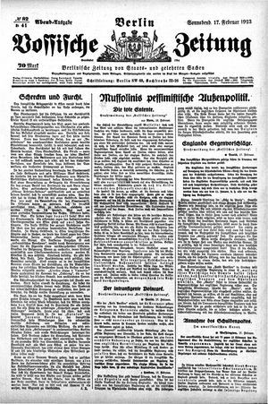 Vossische Zeitung vom 17.02.1923