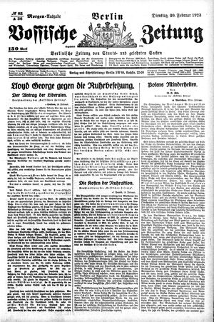 Vossische Zeitung vom 20.02.1923