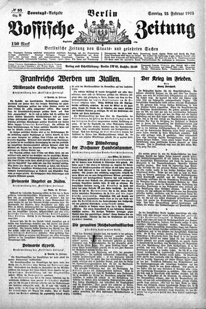 Vossische Zeitung vom 25.02.1923