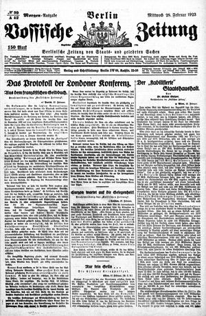 Vossische Zeitung on Feb 28, 1923
