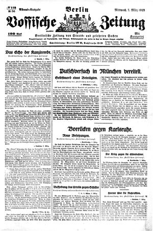 Vossische Zeitung vom 07.03.1923